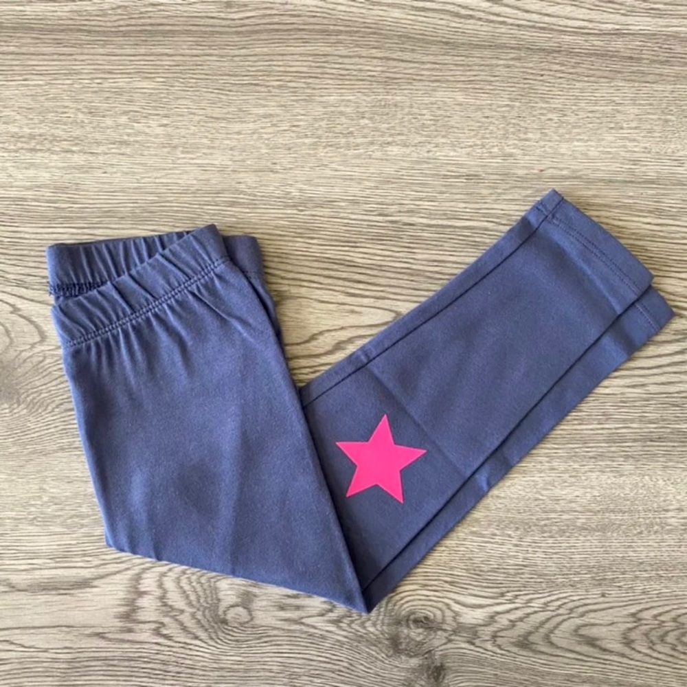 Gap Toddler Girls 18-24m Blue & Pink Star Leggings